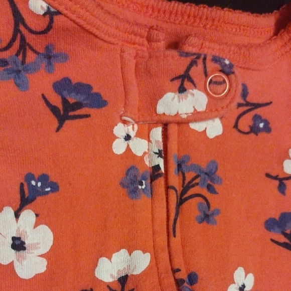 Carter's Red Floral Kids Footie - Picture 3 of 6